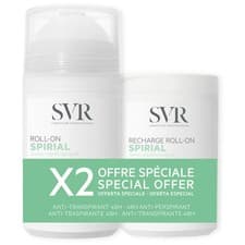 Image of SVR Spirial Deodorant Anti-Perspirant 48H Roll-On 50 ml + Refill Roll-On 50ml