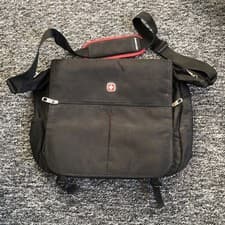 Image of Never Used Wenger Black Business Laptop Briefcase Zip Pocket Messenger Bag
