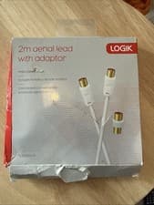 Image of Logik L2AERA15 Male Aerial Cable & Adapter 2m – Gold Plated