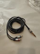 Image of 6.3mm Mono Jack Plug to 2x RCA Phono Plugs Lead, 3m - M6J-2R300