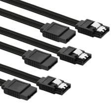 Image of 3-Pack SATA Cable III 6Gbps - High-Speed Data Transfer for HDD, SSD, CD Drives -