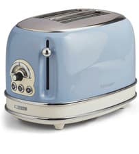 Image of Ariete Vintage 2 Slice Toaster, Blue Retro Style, Defrost & Reheat