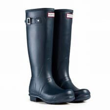 Image of HUNTER ORIGINAL TALL WELLINGTON BOOTS Black Green Navy Red Sizes 4 5 6 7 8