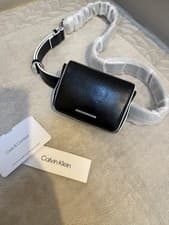 Image of Calvin Klein Belt Bag Black White Mini Waist Bag New Never Used
