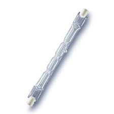 Image of Crompton Lamps Tubular Clear Glass Halogen 110V 400W R7s 117mm Bulb Warm White