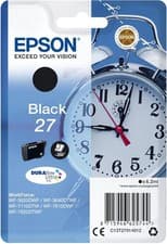 Image of Epson 27 Black Alarm Clock Genuine, DuraBrite Ultra Ink Cartridge, Standard