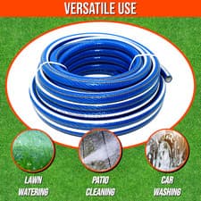 Image of HIGH QUALITY 6 LAYER - 1/2" Garden Hose Pipe Reinforced Outdoor 15m-50m BLUE