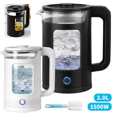 Image of Quiet Electric Kettle, 2 Liter Quiet Fast Glass Kettle With LED, Easy Clean