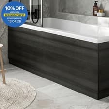 Image of Modern Bathroom 1700mm Front Side Bath Panel 16mm MFC Charcoal Grey Easy Cut
