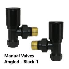 Image of Angled Straight Corner Manual Radiator Valves Lockshield Valve Brass  1/2" x15mm