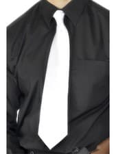 Image of Deluxe White Gangster Tie Costume Accessory Adult Halloween