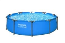 Image of Frame Swimming Pool 10ft Bestway Steel Pro Max Round Pool with Filter Pump- Blue