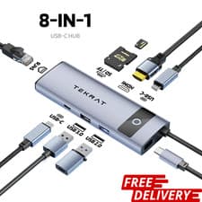 Image of 8 in 1 Multiport USB-C Hub Type C To USB 3.0 4K HDMI Adapter For Macbook Pro/Air