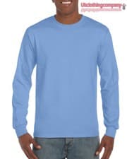 Image of Carolina Blue Gildan Long Sleeve Ultra Cotton t-shirt-Mens Tops s m l xl 2xl