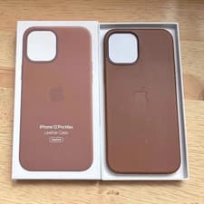 Image of Genuine Apple (iPhone 12 Pro Max) Leather Case MagSafe Cover - Saddle Brown
