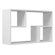 Image of Nyborg Rectangular Wooden Floating Wall Mounting Shelf Display Unit Book Storage