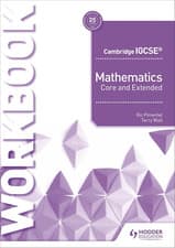 Image of Cambridge IGCSE Mathematics Core and Extended Workbook: Hodder Education Group