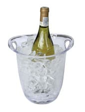 Image of Plastic Acrylic Ice Bucket Wine Drinks Pail Cooler Champagne Display Clear Party