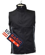 Image of US Basic Cromwell Ladies Soft Shell Body Warmer Gilet Black Reflective Strips