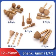 Image of 6mm Shank Diamond Burr Bit Flat/Ball/Bullets Grinding Carving For Rotary Tool