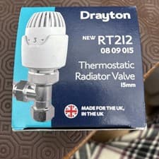 Image of Drayton RT212 15mm Angled TRV - White