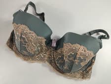 Image of NEW Boux Avenue Green Mix Myah Full Support Balconette Bra UK 38FF Padded