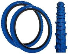 Image of PAIR KENDA 24 x 1.95 BLUE Mountain Bike Off Road MTB Knobby Tread TYRES