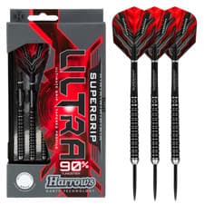 Image of Harrows Supergrip Ultra 90% Tungsten Steel Tip Darts 21 22 23 24 25 26 28 or 30g