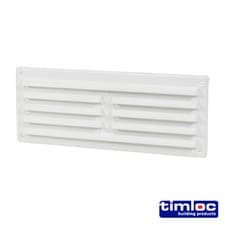 Image of Timco Timloc Internal Plastic Louvre Grille Vent White 260x104 Draught Air Flow