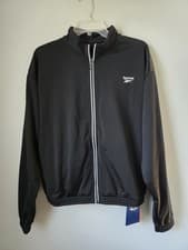 Image of NWT Reebok Zip Up Black White Speedwick Jacket Womens Size XL Ret $55