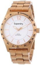 Image of Superdry SYL124RGM Womens Watch White Dial Steel Bracelet-Pink