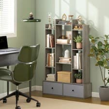 Image of HOMCOM 12 Cube Storage Unit Bookcase w/ Drawers Industrial Shelf
