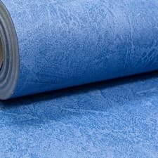 Image of Plain Mid Blue Wallpaper Industrial Concrete Plastered Effect Free Match Smooth