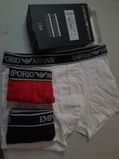 Image of Emporio Armani Men's Underwear 3-Pack Size Large Boxer Shorts Trunk Band New