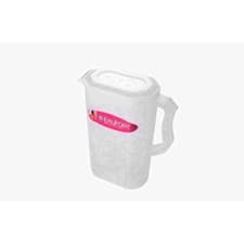 Image of 2L Juice Jug With beaufort Lid Clip Lock Clear Plastic Kitchen Fridge Drink UK