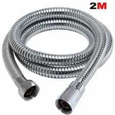 Image of Premium Flexible Stainless Steel Shower Hose Chrome Bathroom Bath Pipe 1.5m - 2m
