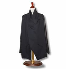 Image of NWT Spanx sz 3X Plus Size Faux Leather Drape Front Jacket Very Black  50176R