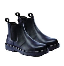 Image of MENS LEATHER CHELSEA SAFETY BOOTS DEALER SLIP ON STEEL TOE CAP WORK SHOES SIZE
