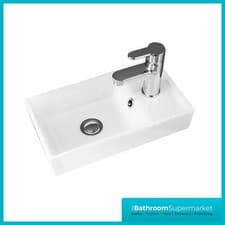 Image of Rectangular Countertop Basin 405mm Wide - 1 Tap Hole Sit on Ceramic