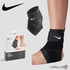 Image of NIKE PRO ANKLE SLEEVE STRAP SUPPORT DRI FIT SPORTS COMPRESSION FOOT INJURY BLACK