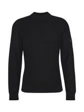 Image of BARBOUR INTERNATIONAL MENS BLACK DUNE CREW NECK COTTON SWEATER JUMPER KNITWEAR