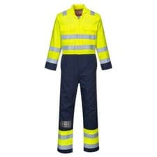 Image of Portwest Bizflame Work Hi-Vis Contrast FR Coverall Flame Resistant Reflective