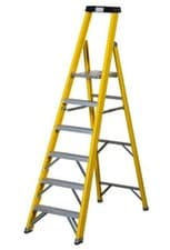 Image of Werner Trade BS EN131 Fibreglass Platform Step Ladders