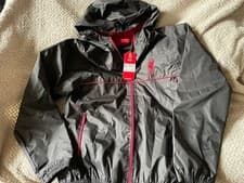 Image of Liverpool FC Official Shower Training Jacket Black Age 13 XLB Hooded BNWT