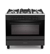 Image of KENWOOD CK500DF 90 cm Dual Fuel Range Cooker – Matt Black & Chrome