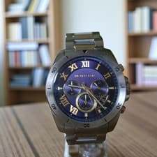 Image of Michael Kors MK 8437 Mens Brecken Blue Chronograph Watch