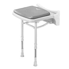 Image of AKW Series 2000 Compact Fold Up Shower Seat in Grey or Blue Shower Seat