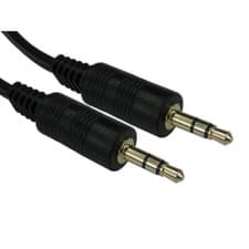 Image of 2m 3.5mm Stereo Jack Plug Audio Cable - Black