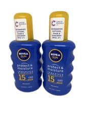 Image of NIVEA SUN Protect & Moisture Sun Spray SPF15 (200ml) x 2