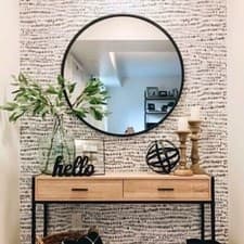 Image of 40-80CM Large Round Wall Mirror Bathroom Bedroom Makeup Dressing Circle Mirror